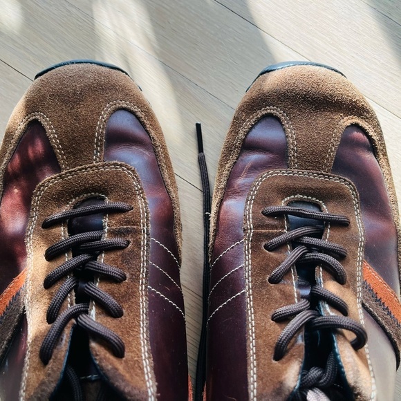 Timberland Brown and Orange Leather and Suede sneakers Size 9 - Picture 7 of 7